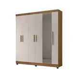 Oferta de Guarda Roupa Topazio Arão 6 Portas com Espelho 100% MDF por R$1999 em Liliani