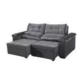 Oferta de Estofado Qualito 2 Lugares Magnific Retratil por R$3899 em Liliani