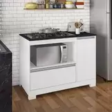 Oferta de Balcão Cooktop Nogal Trend NT3050 Notável Móveis por R$399 em Liliani