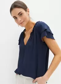 Oferta de Bonprix - Blusa Azul Marinho em Viscose Plana por R$109,99 em Posthaus