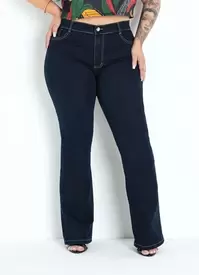 Oferta de Sawary Jeans - Calça Azul Escuro Boot Cut Plus Size Sawary por R$219,99 em Posthaus