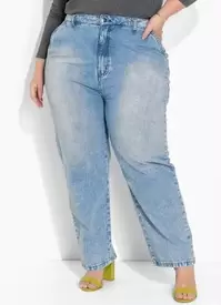 Oferta de Marguerite - Calça Jeans Slouchy com Bolsos Plus Size por R$129,99 em Posthaus