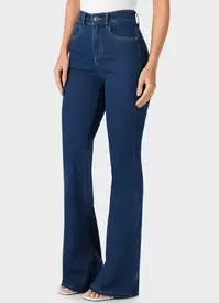 Oferta de Malwee - Calça Azul Índigo Feminina Flare Flex Jeans por R$199 em Posthaus