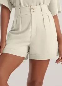 Oferta de Angel - Short Linho Bege por R$309,9 em Posthaus