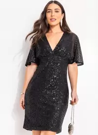 Oferta de Bonprix - Vestido Preto em Paetê por R$229,99 em Posthaus