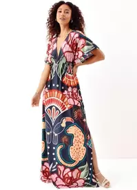 Oferta de Quintess - Vestido Natural Tropical em Malha Fria por R$149,99 em Posthaus