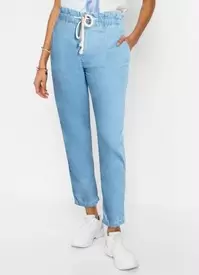 Oferta de Bonprix - Calça Mom com Bolsos Azul Claro por R$89,99 em Posthaus