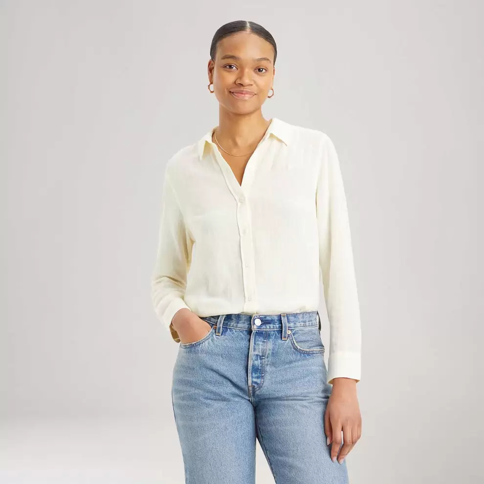 Oferta de Camisa Levi's® The Classic Bw Shirt Amarela Manga Longa por R$329,9 em Levi's