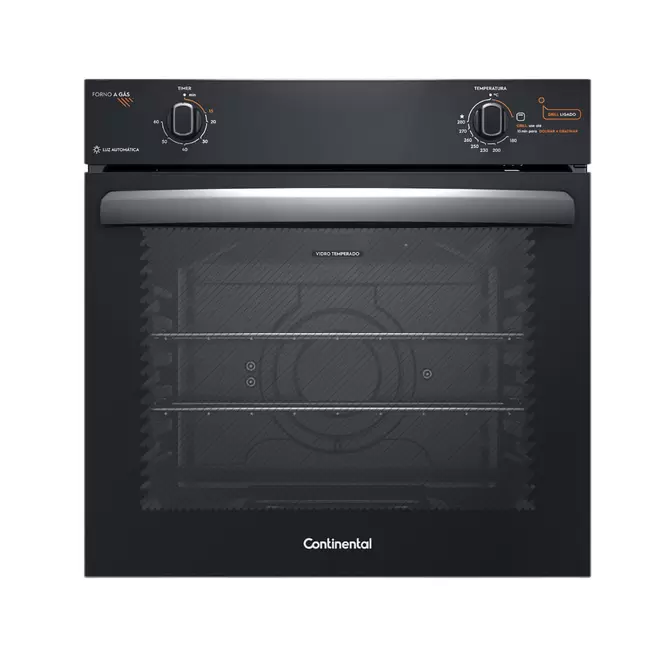 Oferta de Forno de Embutir a Gás Continental 80L com TOPLimpaFácil (OC8GM) por R$1449 em Preçolândia