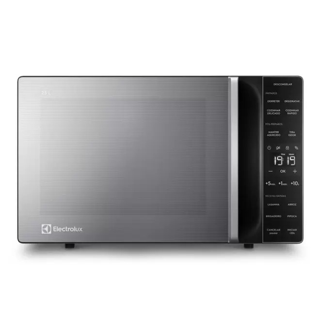 Oferta de Micro-ondas Electrolux 23L cor Inox Efficient com Descongelamento Assistido (ME23S) por R$759 em Preçolândia