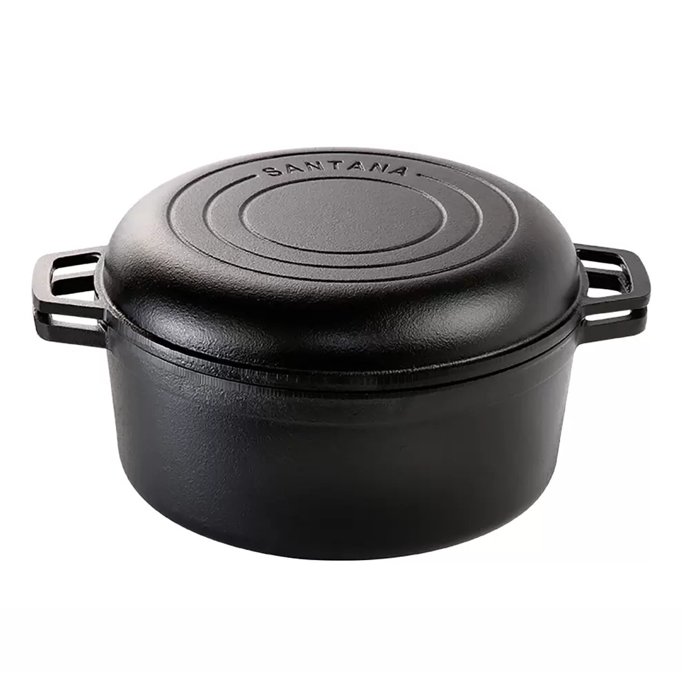 Oferta de Caçarola Forno Holandês com Tampa 24cm Preto - Fundição Santana por R$187,9 em Preçolândia