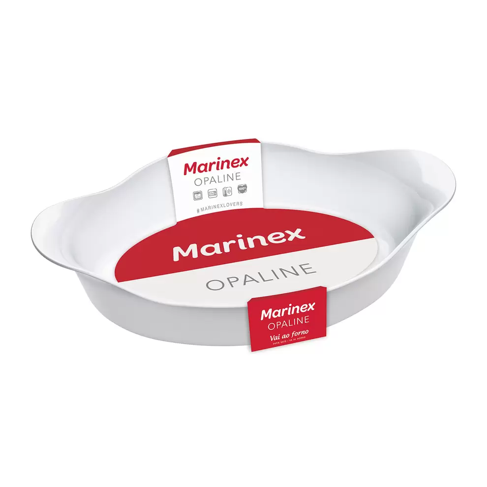 Oferta de Assadeira Oval Opaline de Vidro 600mL - Marinex por R$14,9 em Preçolândia