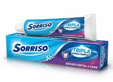 Oferta de Creme Dental Sorriso 70g Tripla Limpeza Completa por R$2,49 em Public Supermercados