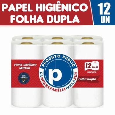 Oferta de Papel Higiênico Public Folha Dupla 12 rolos 30 metros por R$19,99 em Public Supermercados