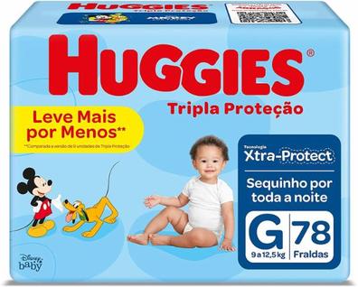 Oferta de Fralda Huggies Tripla Proteção G com 78 Unidades por R$69,99 em Public Supermercados