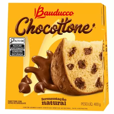 Oferta de Chocottone Bauducco 400g Gotas Chocolate por R$17,9 em Public Supermercados