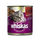 Oferta de Ração Para Gatos Adultos Whiskas 1+ Carne Ao Molho Lata 290g por R$10,99 em Rede Compras