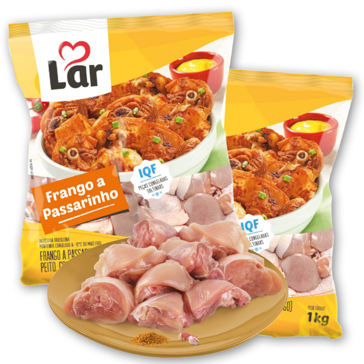 Oferta de Frango a Passarinho Lar Congelado IQF Pacote 1kg por R$8,97 em Rede Supermarket