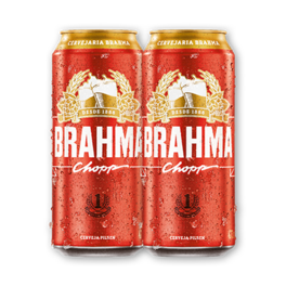 Oferta de Cerveja Brahma Pilsen Latão • 473ml por R$3,99 em Rede Supermarket