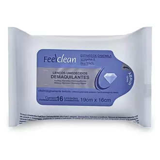 Oferta de Lenço Demaquilante Feel Clean Embalagem 16 Un por R$10,98 em Rede Top