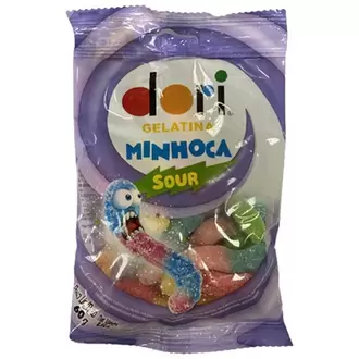 Oferta de Bala Gelatina Minhoca Sour Dori 60g por R$2,99 em Rede Top