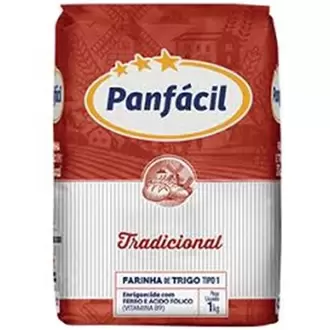 Oferta de Farinha de Trigo Panfácil 1kg por R$3,89 em Rede Top