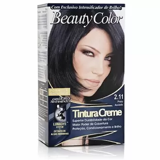 Oferta de Tintura para Cabelo Beauty Color Preto Azulado 2.11 por R$14,98 em Rede Top