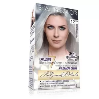 Oferta de Tintura para Cabelo Beauty Color 12.112 Louro Ultra Clarissimo Embalagem 1 Un por R$14,98 em Rede Top