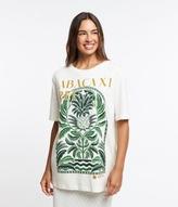 Oferta de Camiseta Alongada em Algodão com Estampa Abacaxi Rei por R$79,9 em Renner