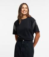 Oferta de Blusa T-Shirt em Algodão com Franja de Metal nos Ombros por R$99,9 em Renner
