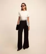 Oferta de Calça Alfaiatada WIde Leg Cintura Alta com Pregas por R$179,9 em Renner