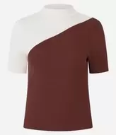 Oferta de Blusa em Ribana com Recorte Bloco de Cor Diagonal por R$65,9 em Renner