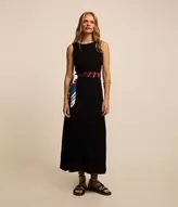 Oferta de Vestido Evasê Longo Sem Manga em Viscolinho por R$179,9 em Renner