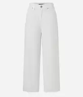 Oferta de Calça Wide Leg Cropped em Sarja com Barra Desfiada por R$159,9 em Renner