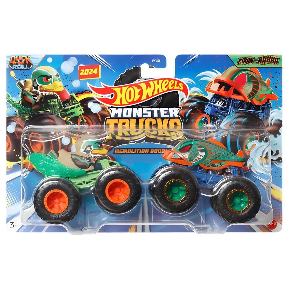 Oferta de Carrinhos Hot Wheels Monster Trucks Duck N Roll vs Piran Ahhhh 1:64 - Mattel por R$168,82 em Ri Happy