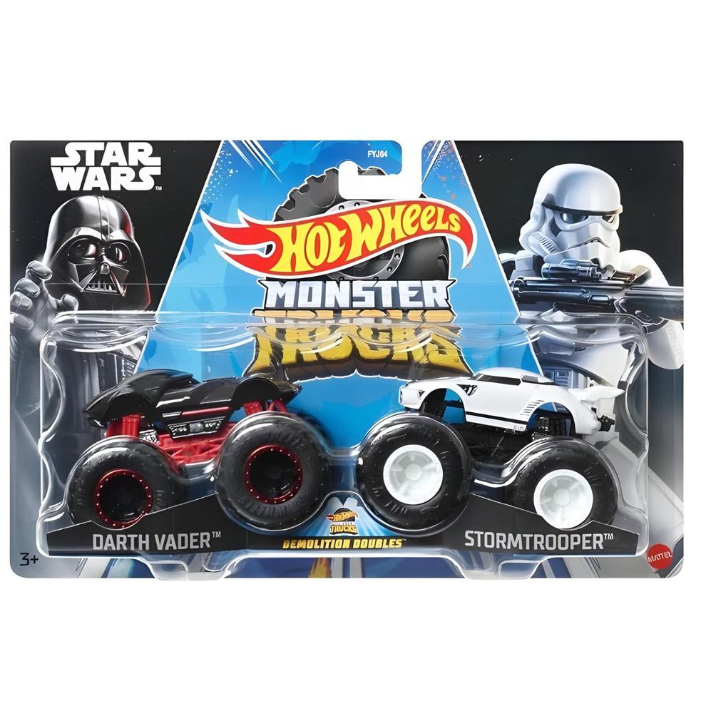 Oferta de Carrinhos Hot Wheels Monster Trucks Darth Vader vs Stormtrooper 1:64 - Mattel por R$168,82 em Ri Happy