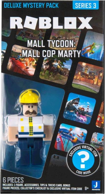 Oferta de Roblox - Figura Surpresa Deluxe - Mall Tycoon: Mall Cop Marty - Série 3 - Sunny por R$99,99 em Ri Happy