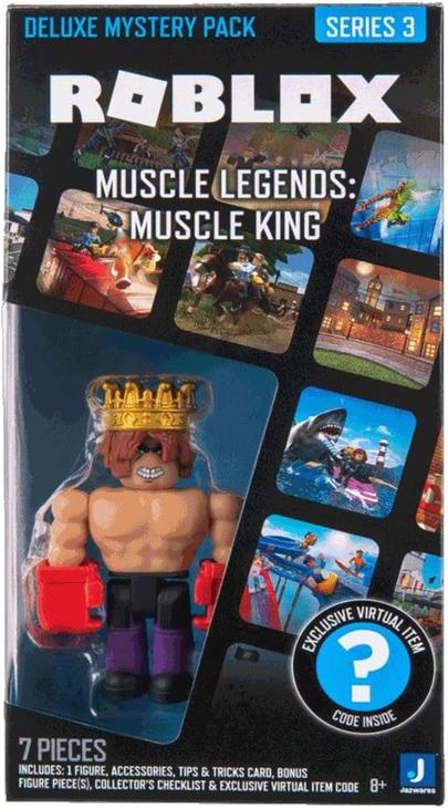 Oferta de Roblox - Figura Surpresa Deluxe - Muscle Legends: Muscle King - Série 3 - Sunny por R$99,99 em Ri Happy