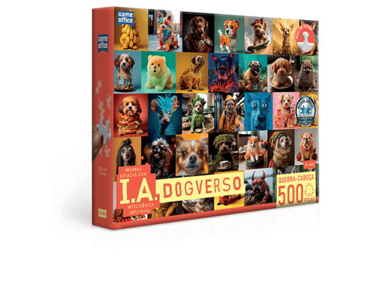 Oferta de Quebra-Cabeça 500 Peças - I.A. Dogverso - Toyster por R$59,99 em Ri Happy