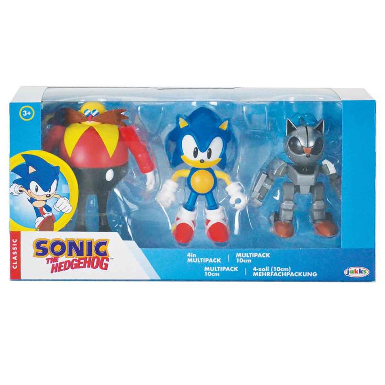 Oferta de 3 Bonecos Dr. Eggman, Mecha Sonic e Sonic - Sonic por R$299,99 em Ri Happy
