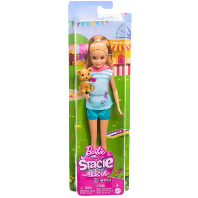 Oferta de Barbie Family Stacie Roupa Esportiva Ao Resgate HRM05 Mattel por R$180,1 em Ri Happy