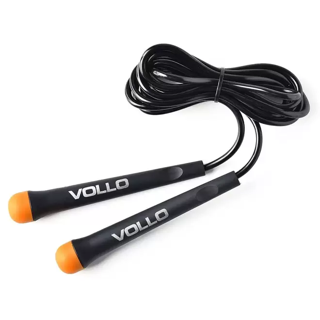 Oferta de Corda de Pular PVC Preto/Laranja - Vollo por R$29,89 em Ri Happy