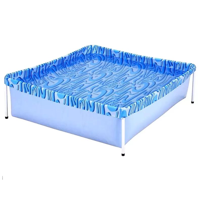 Oferta de Piscina Infantil Quadrada Estrutural PVC 400 Litros - Mor por R$159 em Ri Happy