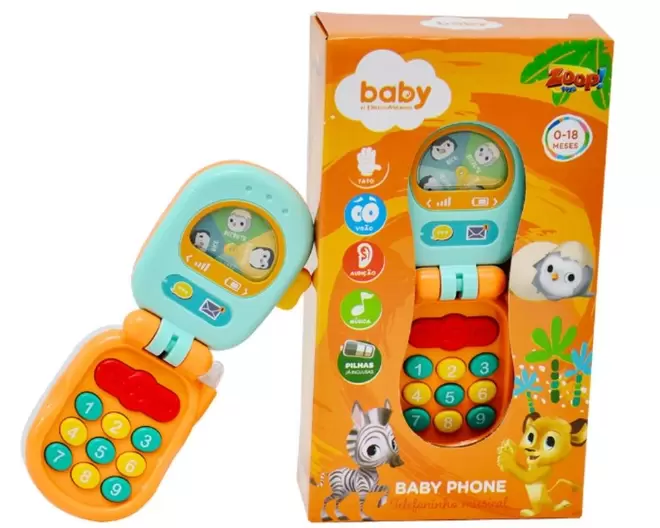 Oferta de CELULAR INFANTIL MUSICAL MADAGASKAR  ZOOP TOYS por R$45,8 em Ri Happy