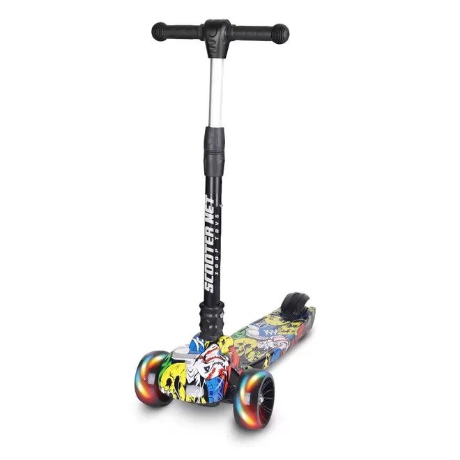 Oferta de Patinete Scooter Net Dobrável com Led Grafite Preto - Zoop por R$329,8 em Ri Happy