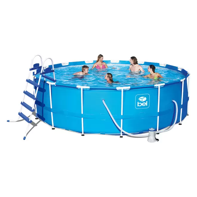 Oferta de Piscina de Armação 16.000 Litros + Cobertura + Lona + Escada + Filtro 127V Bel por R$6529 em Ri Happy