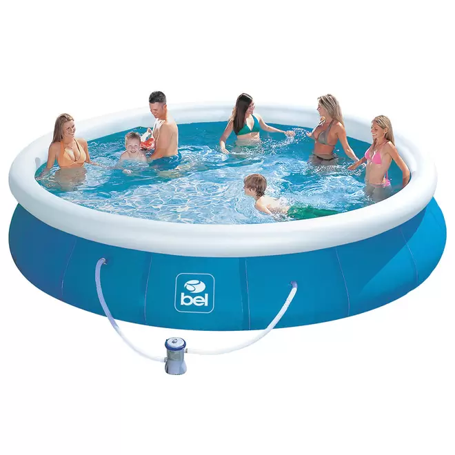 Oferta de Piscina Inflável 11.000 Litros + Cobertura + Lona + Filtro 220V Bel por R$2239 em Ri Happy