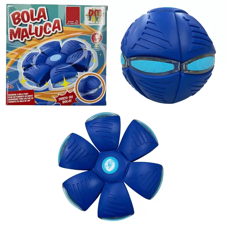 Oferta de Bola Maluca Divertida Abre e fecha com Luzes de LED Azul por R$59,9 em Ri Happy