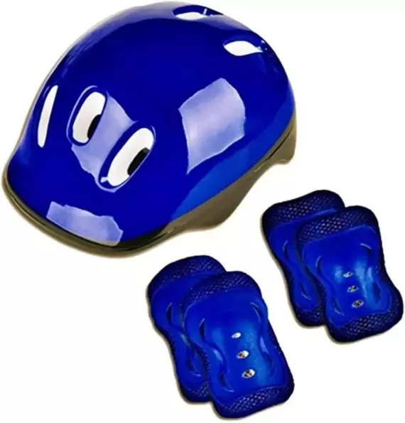 Oferta de Kit Capacete com Joelheiras e Cotoveleiras Preto/azul - Fenix por R$119,99 em Ri Happy