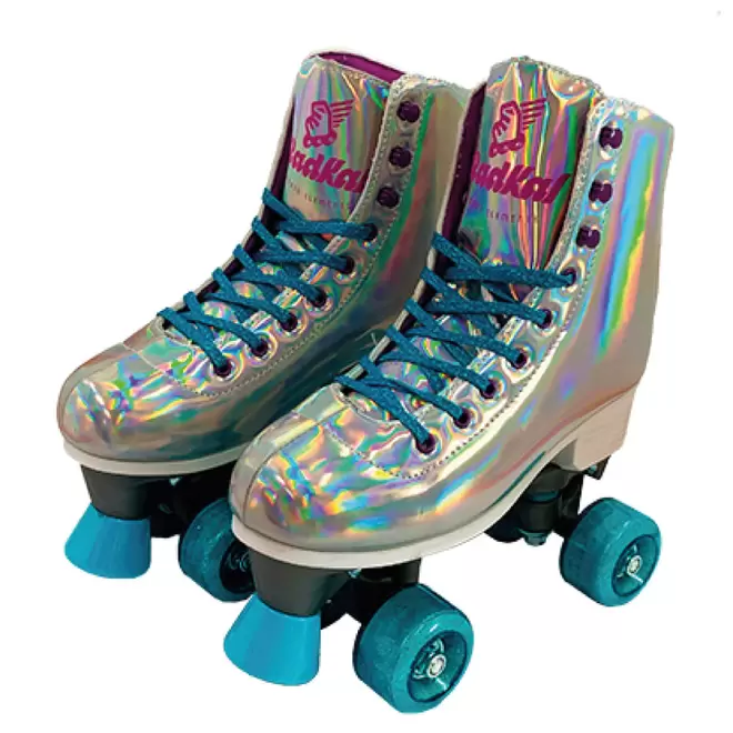 Oferta de Patins Shine com 4 Rodas Lilás Platinado Brilhante Tamanho 31 ao 34 Ajustável - Fenix por R$429,99 em Ri Happy